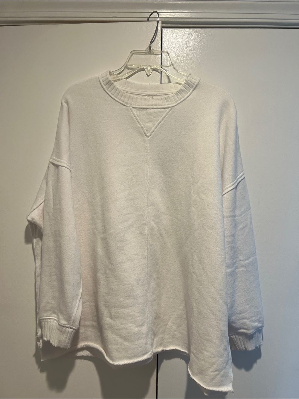 aerie White Crewneck Sweatshirt